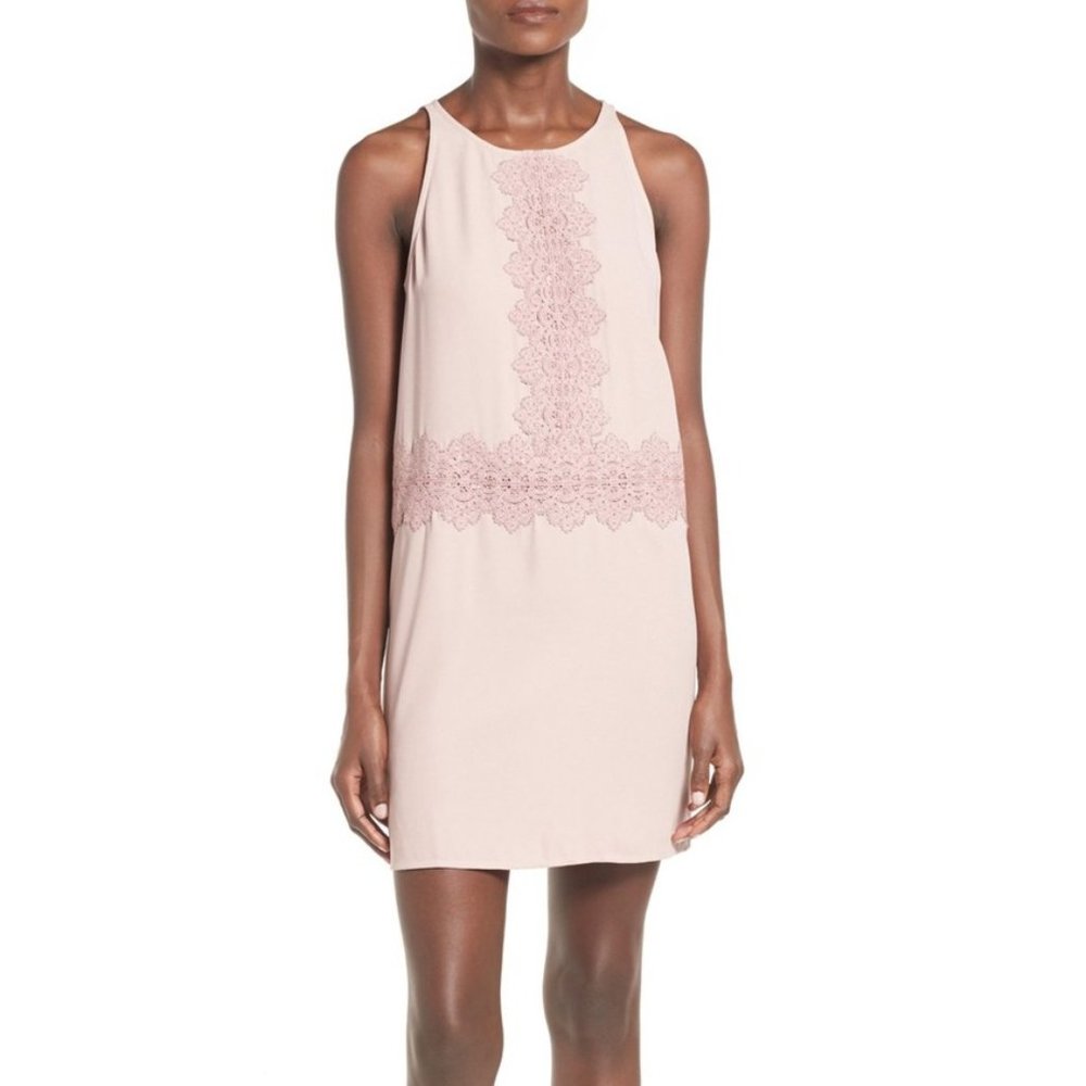 Nordstrom Leith Lace Trim Slipdress Rose Valentine